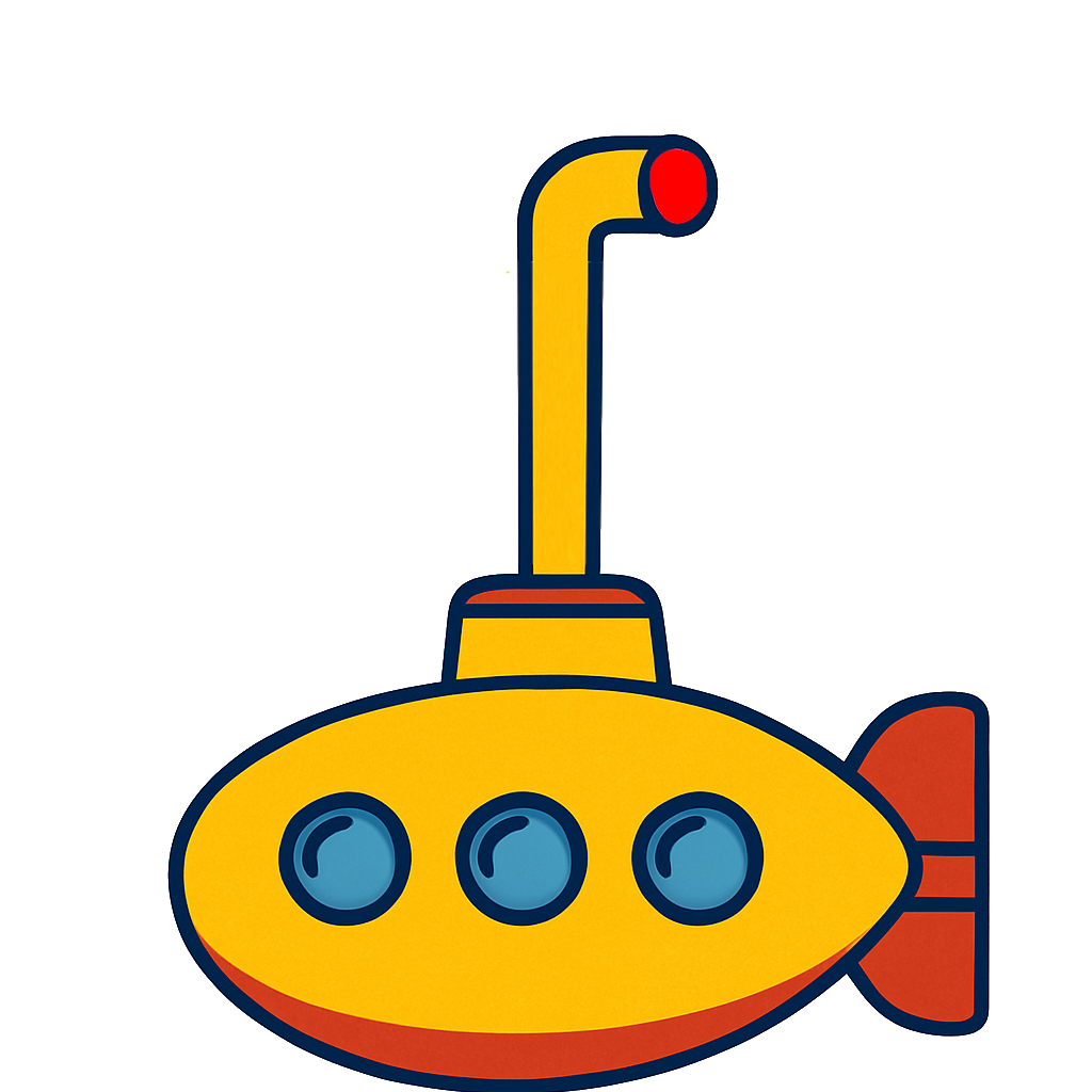 A Yellow Submarine, beneath the sea